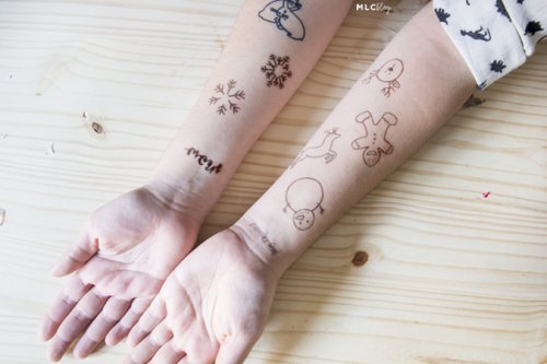 tatuajes temporales Navidad