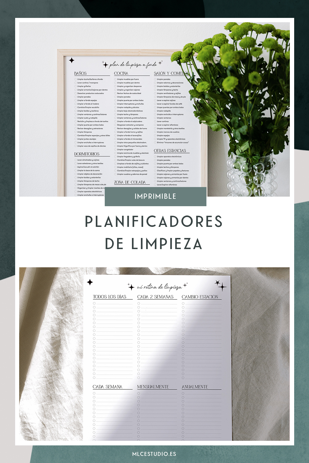 imprimible planificador de limpieza