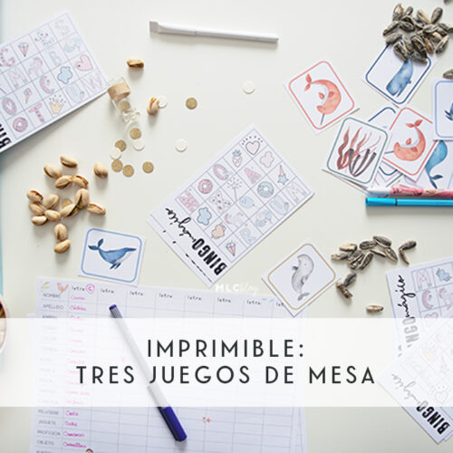 tres juegos de mesa imprimibles