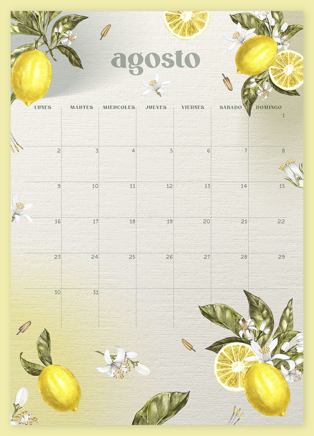 calendario agosto 2021