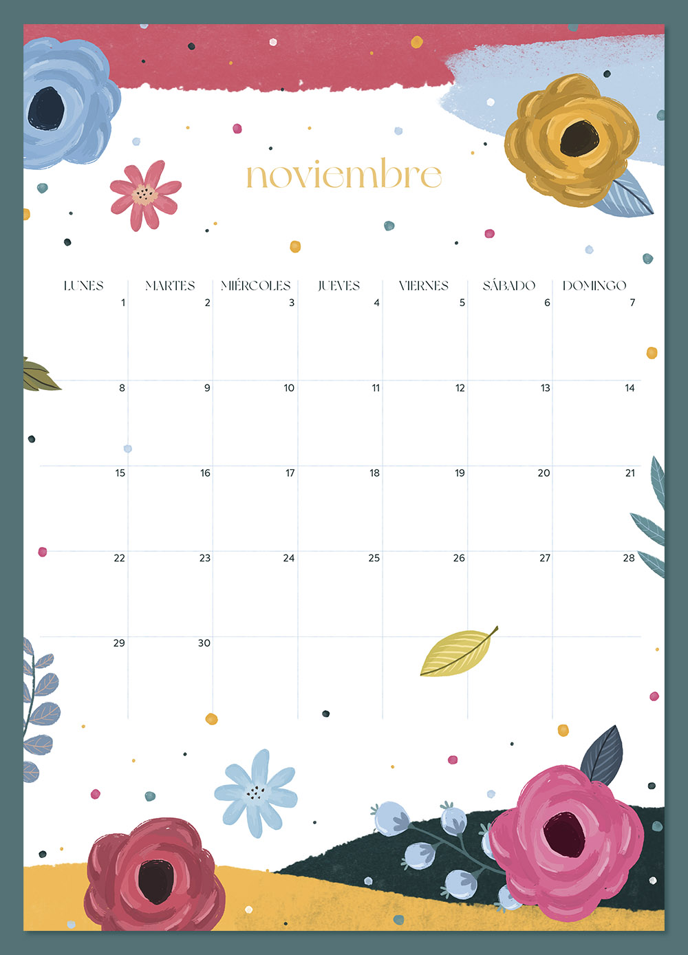 calendario noviembre 2021